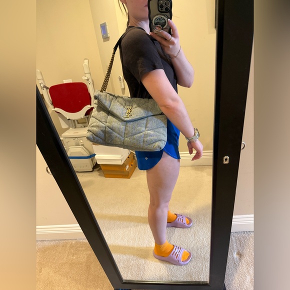 YSL Denim Puffer Shoulder Bag - Picture 11 of 11